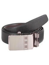 Load image into Gallery viewer, Teakwood Men Black Leather Reversible Belt