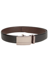 Load image into Gallery viewer, Teakwood Men Black Leather Reversible Belt