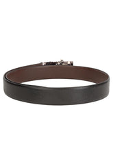 Load image into Gallery viewer, Teakwood Men Black Leather Reversible Belt
