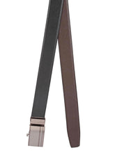 Load image into Gallery viewer, Teakwood Men Black Leather Reversible Belt