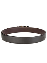Load image into Gallery viewer, Teakwood Men Black Leather Reversible Belt
