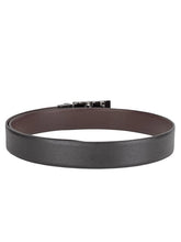 Load image into Gallery viewer, Teakwood Men Black Leather Reversible Belt