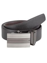 Load image into Gallery viewer, Teakwood Men Black Leather Reversible Belt