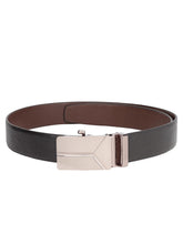 Load image into Gallery viewer, Teakwood Men Black Leather Reversible Belt