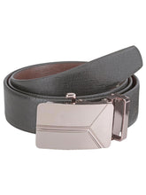 Load image into Gallery viewer, Teakwood Men Black Leather Reversible Belt