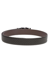 Load image into Gallery viewer, Teakwood Men Black Leather Reversible Belt
