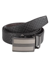 Load image into Gallery viewer, Teakwood Men Black Leather Reversible Belt
