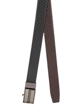 Load image into Gallery viewer, Teakwood Men Black Leather Reversible Belt