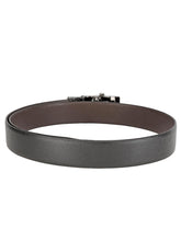 Load image into Gallery viewer, Teakwood Men Black Leather Reversible Belt