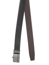 Load image into Gallery viewer, Teakwood Men Black Leather Reversible Belt