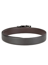 Load image into Gallery viewer, Teakwood Men Black Leather Reversible Belt