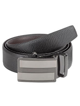 Load image into Gallery viewer, Teakwood Men Black Leather Reversible Belt