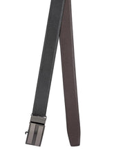 Load image into Gallery viewer, Teakwood Men Black Leather Reversible Belt