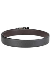 Load image into Gallery viewer, Teakwood Men Black Leather Reversible Belt