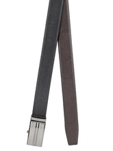 Load image into Gallery viewer, Teakwood Men Black Leather Reversible Belt