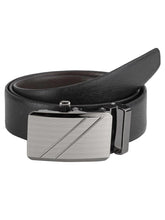 Load image into Gallery viewer, Teakwood Men Black Leather Reversible Belt
