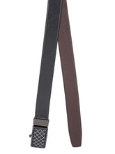 Load image into Gallery viewer, Teakwood Men Black Leather Reversible Belt