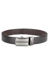Load image into Gallery viewer, Teakwood Men Black Leather Reversible Belt