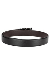 Load image into Gallery viewer, Teakwood Men Black Leather Reversible Belt