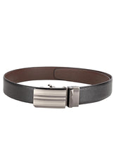 Load image into Gallery viewer, Teakwood Men Black Leather Reversible Belt