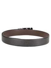 Load image into Gallery viewer, Teakwood Men Black Leather Reversible Belt