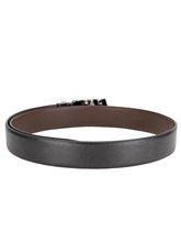 Load image into Gallery viewer, Teakwood Men Black Leather Reversible Belt