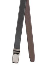 Load image into Gallery viewer, Teakwood Men Black Leather Reversible Belt
