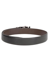 Load image into Gallery viewer, Teakwood Men Black Leather Reversible Belt