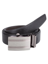 Load image into Gallery viewer, Teakwood Men Black Leather Reversible Belt