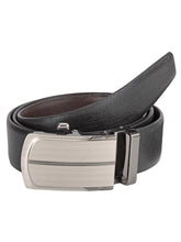 Load image into Gallery viewer, Teakwood Men Black Leather Reversible Belt
