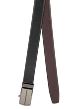 Load image into Gallery viewer, Teakwood Men Black Leather Reversible Belt