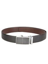 Load image into Gallery viewer, Teakwood Men Black Leather Reversible Belt