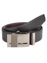 Load image into Gallery viewer, Teakwood Men Black Leather Reversible Belt