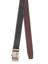 Load image into Gallery viewer, Teakwood Men Black Leather Reversible Belt