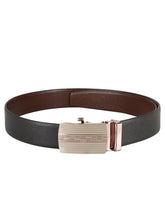 Load image into Gallery viewer, Teakwood Men Black Leather Reversible Belt