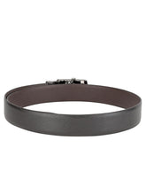 Load image into Gallery viewer, Teakwood Men Black Leather Reversible Belt