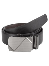 Load image into Gallery viewer, Teakwood Men Black Leather Reversible Belt