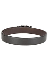 Load image into Gallery viewer, Teakwood Men Black Leather Reversible Belt