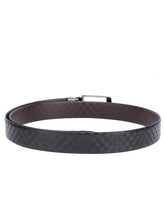 Load image into Gallery viewer, Teakwood Men Black Leather Reversible Belt