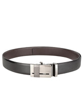 Load image into Gallery viewer, Teakwood Men Black Leather Reversible Belt