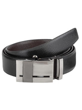 Load image into Gallery viewer, Teakwood Men Black Leather Reversible Belt