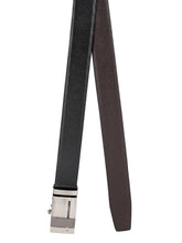 Load image into Gallery viewer, Teakwood Men Black Leather Reversible Belt