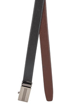 Load image into Gallery viewer, Teakwood Men Black Leather Reversible Belt
