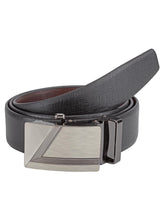 Load image into Gallery viewer, Teakwood Men Black Leather Reversible Belt