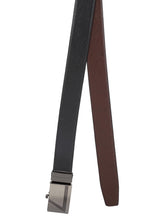 Load image into Gallery viewer, Teakwood Men Black Leather Reversible Belt