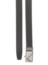 Load image into Gallery viewer, Teakwood Men Black Leather Reversible Belt