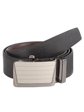 Load image into Gallery viewer, Teakwood Men Black Leather Reversible Belt