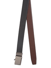 Load image into Gallery viewer, Teakwood Men Black Leather Reversible Belt