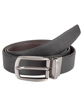 Load image into Gallery viewer, Teakwood Men Black Leather Reversible Belt