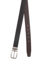 Load image into Gallery viewer, Teakwood Men Black Leather Reversible Belt